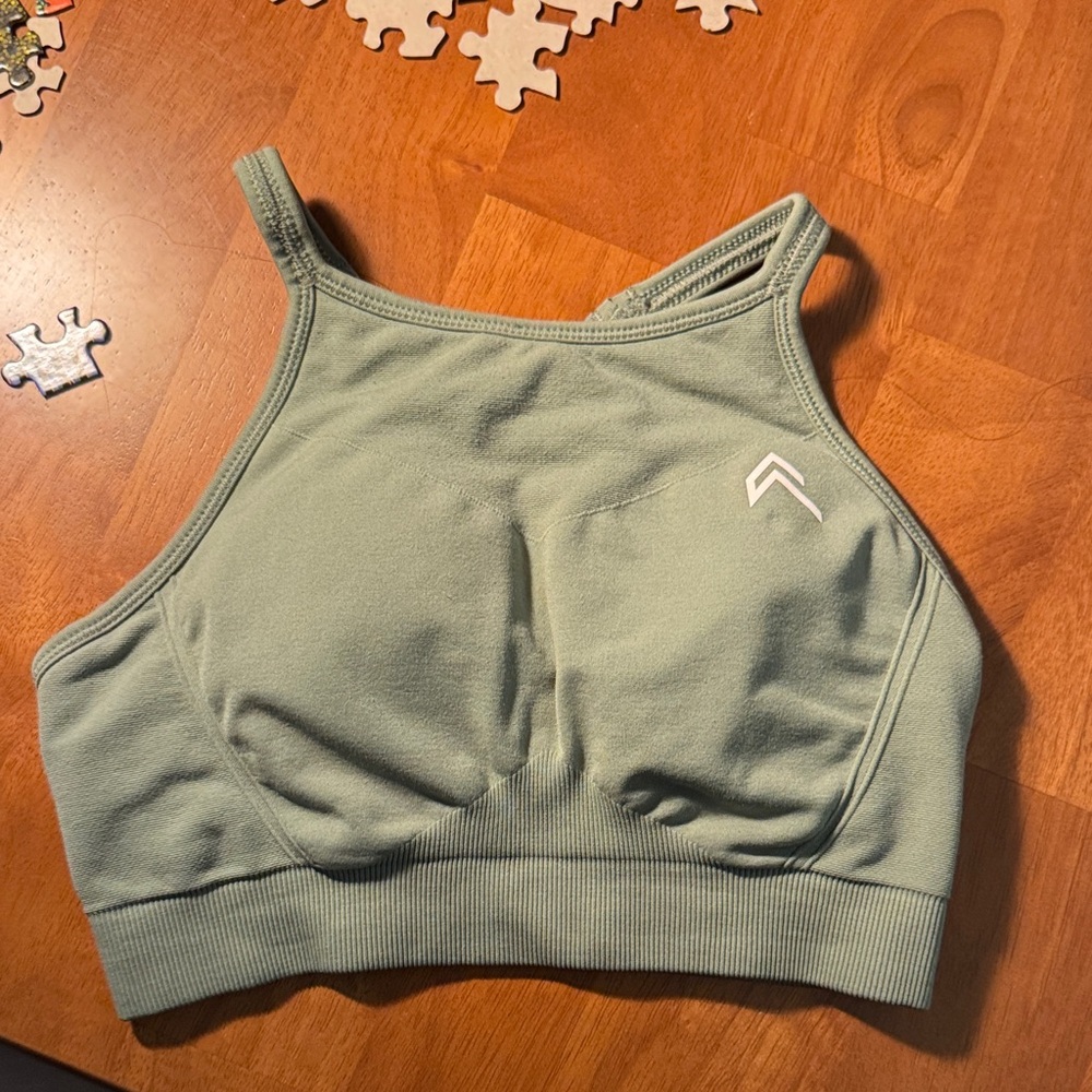 Oner Active High Neck Sports Bra in Sage